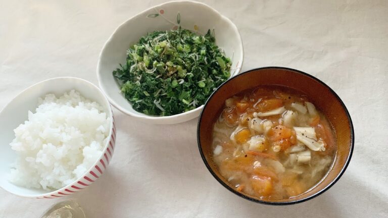 大根葉のしらすざんしょう【土井善晴レシピ】トマトとまいたけの味噌汁