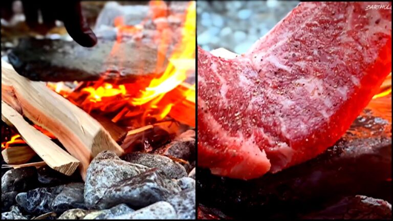 落ちてた石で肉を焼いたらウマいのか？/I tried to see if high-quality steak meat can be baked with stones