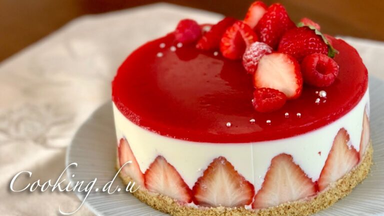 苺のレアチーズケーキの作り方/Rare cheesecake recipe