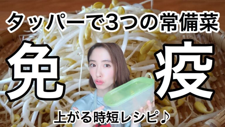 免疫力をあげる健康レシピ〜レンチンで出来るもやし常備菜３つ