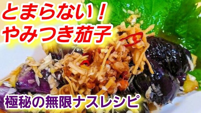 人気【至上のやみつき茄子】最高のおいしさ！秘伝の香味ソースが決めて！(中華前菜冷菜、無限ナス､涼拌茄子､作り置きレシピ､なす大量消費)