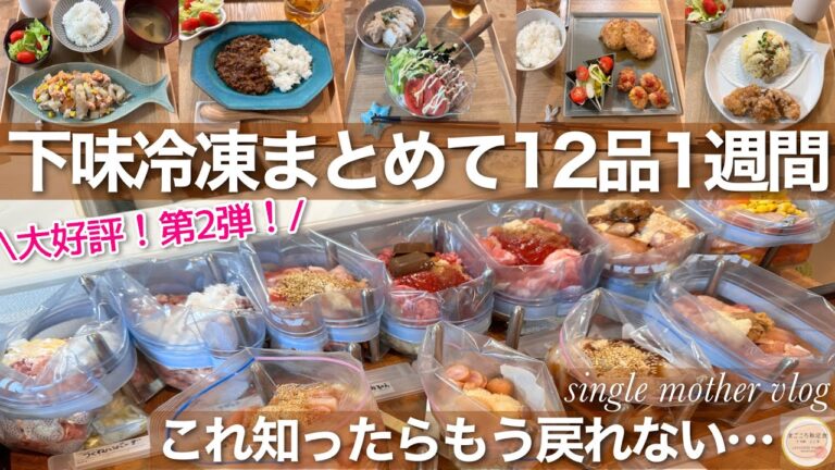 【1週間献立】夏こそ下味冷凍まとめて12品！長期保存できる時短&簡単節約レシピ！夏の傷み対策はこれに尽きる！