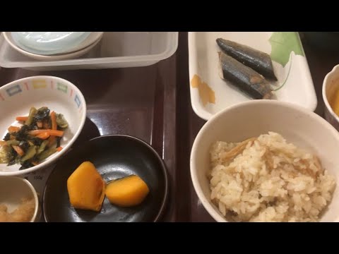 病院の食事23【高価なサンマと混ぜご飯でした。】