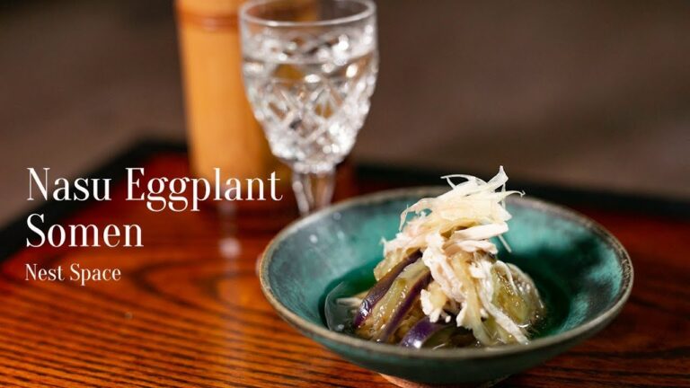 【つるっと美味しい】#009 簡単ヘルシーで涼しい茄子そうめん // Nasu Eggplant Somen