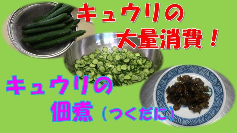 【キュウリの佃煮】作り方紹介！キュウリの大量消費に！冷凍保存も可能！伊佐沢コミセン職員やってみたシリーズ！